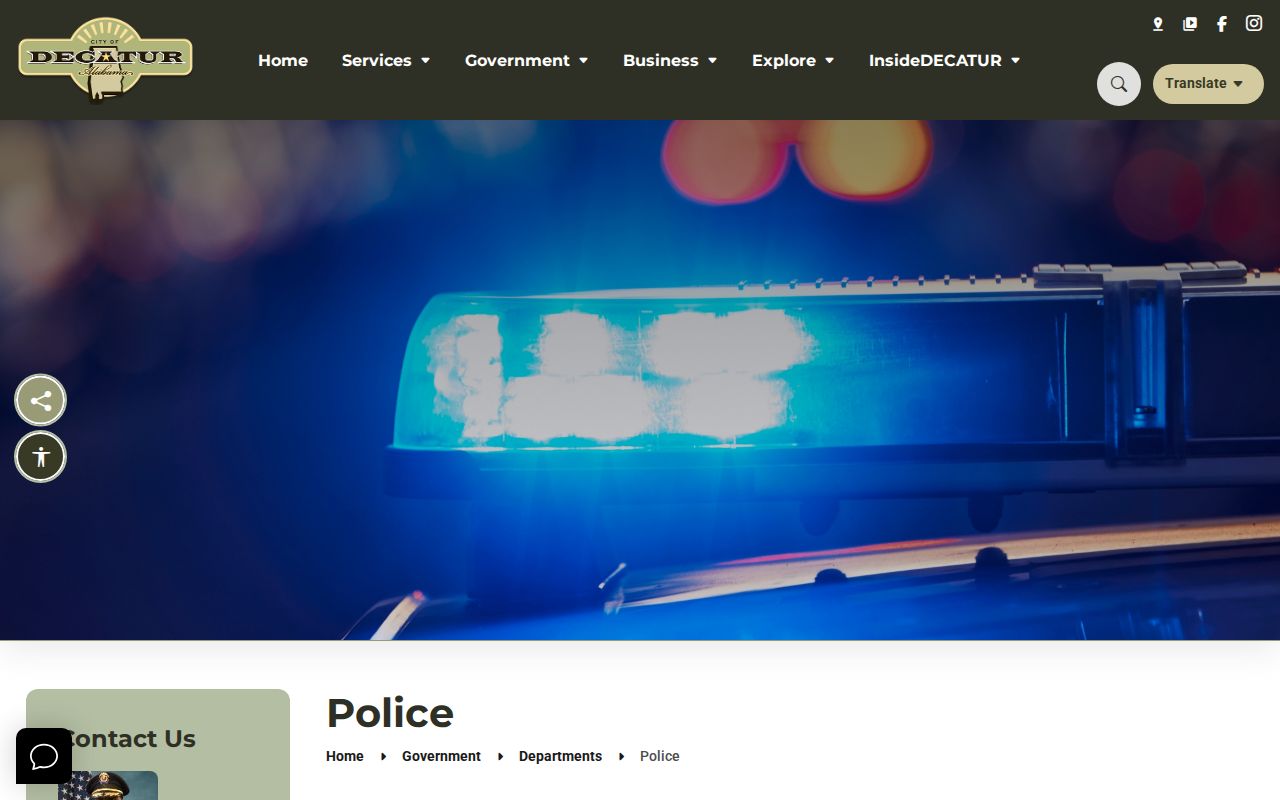 Official Decatur Police Department page
